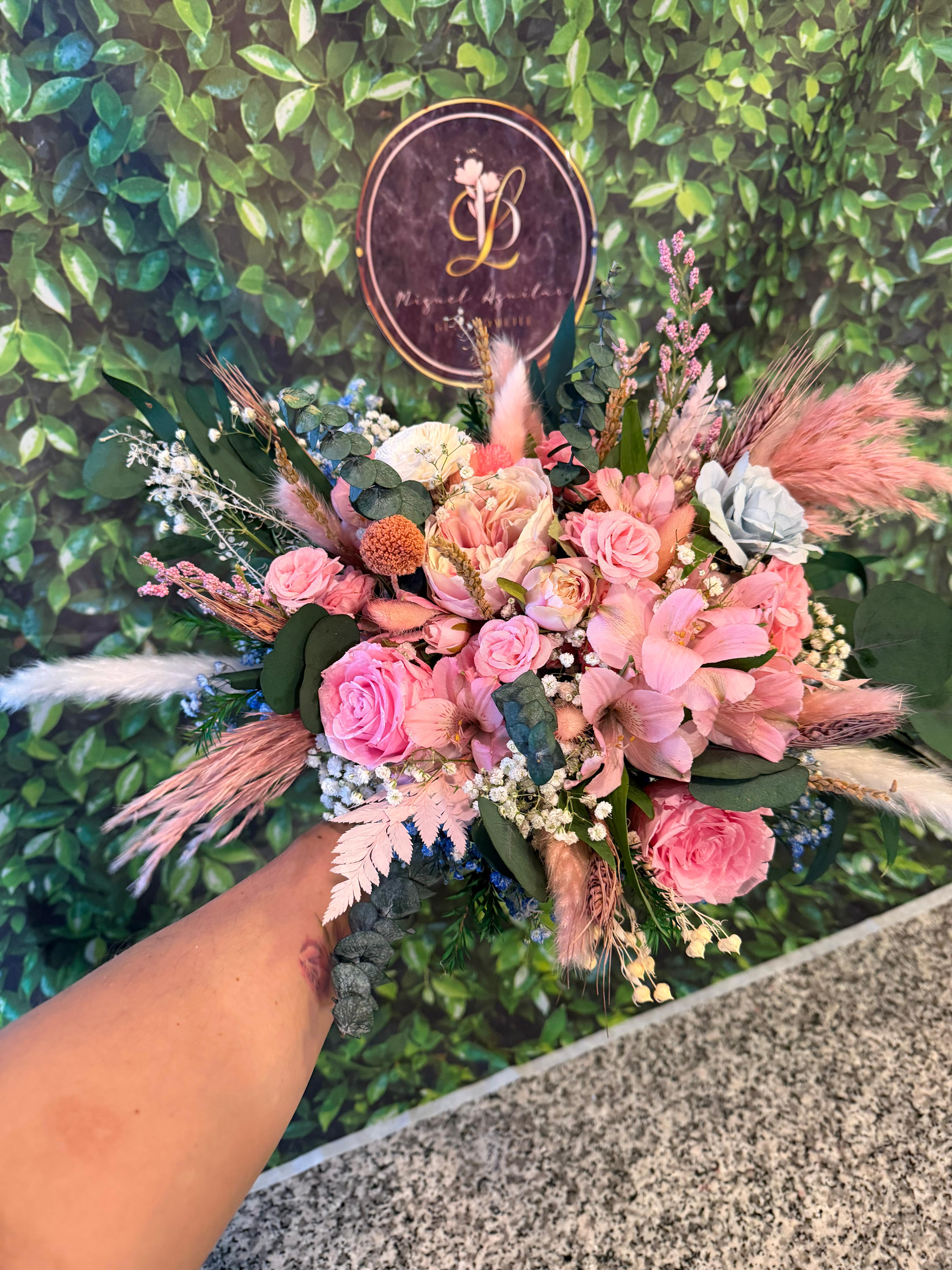 Pink custom floral arrangement by Blossomlife Creations